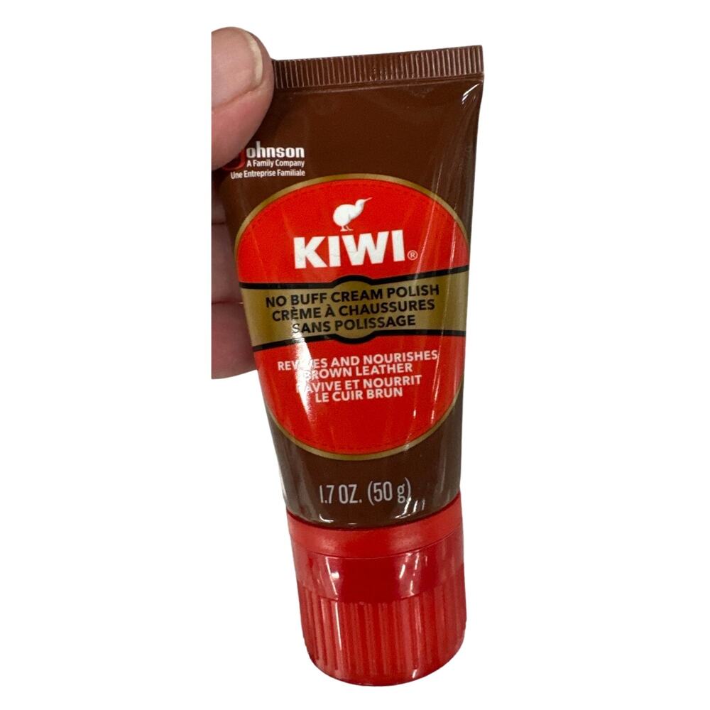 KIWI No Buff Cream Polish Brown 1.75 OZ New In Box